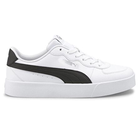 Puma Skye Clean - Kadın Deri Beyaz-Siyah Spor Ayakkabı - 380147 04