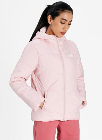 Puma Pembe Kadın Kapüşonlu   Mont 58764836 ESS Padded Jacket