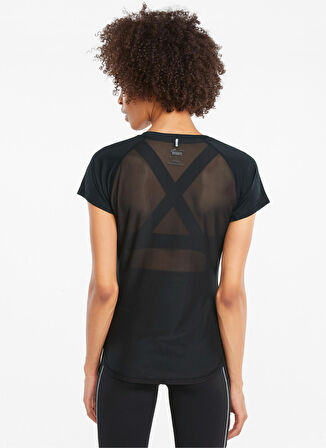 Puma Bisiklet Yaka Siyah Kadın T-Shirt 52082901 RUN COOLadapt SS TEE W