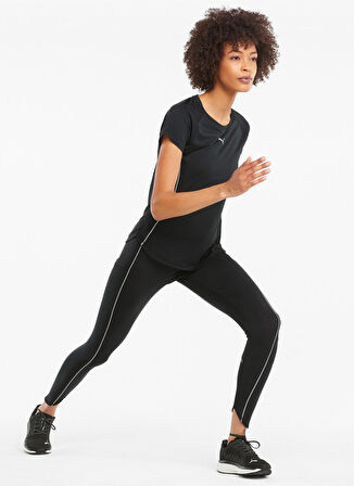 Puma Bisiklet Yaka Siyah Kadın T-Shirt 52082901 RUN COOLadapt SS TEE W