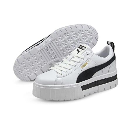 Puma Mayze Lth Wn s Platformlu Sneaker Kadın Günlük Spor Ayakkabı Beyaz 38198301