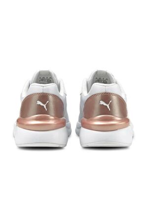 Puma Rose Metallic Pop Kadın Günlük Spor Ayakkabı 381080 03 BEYAZ