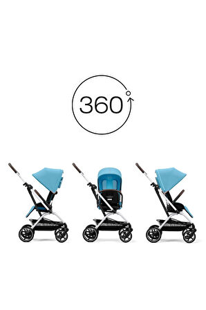 Eezy S Twist 2 Kabin Boy 360 Derece Dönen Bebek Arabası ( Fog Grey )
