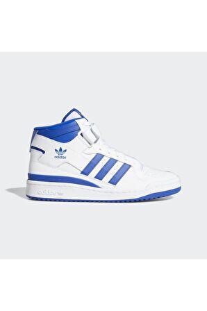 adidas Beyaz - Mavi Erkek Bilekli Lifestyle Ayakkabı FY4976 FORUM MID