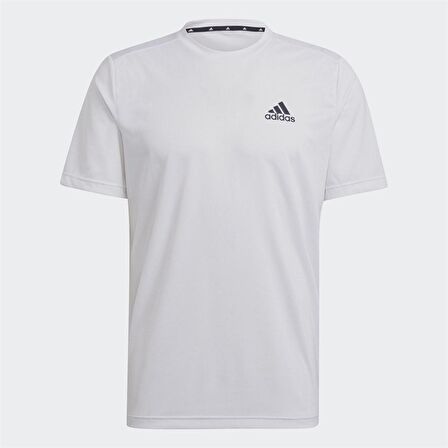 Adidas  Gm5509 M Pl T Bisiklet Yaka    Beyaz - Siyah Erkek T-Shirt