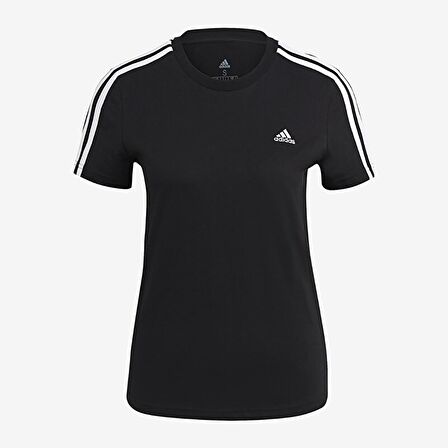 adidas Bisiklet Yaka Siyah - Beyaz Kadın T-Shirt GL0784 W 3S T