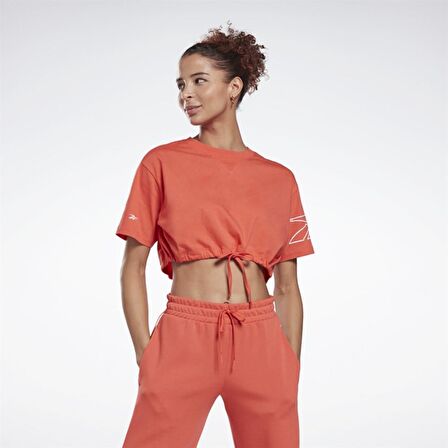 Reebok GI6960 Kadın Turuncu Crop Top