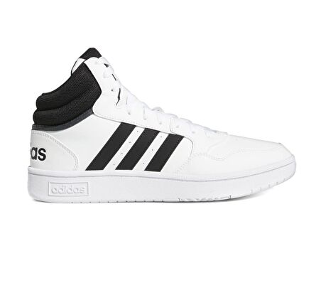 GW3019-E adidas Hoops 3.0 Mıd Erkek Spor Ayakkabı Beyaz