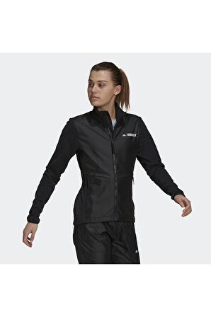 GU8968-K adidas W Mt Windfl Jkt Kadın Yağmurluk-rüzgarlık Siyah