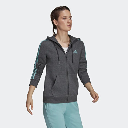 adidas H07837 W 3S FL FZ HD Kadın Kapüşonlu Sweatshirt