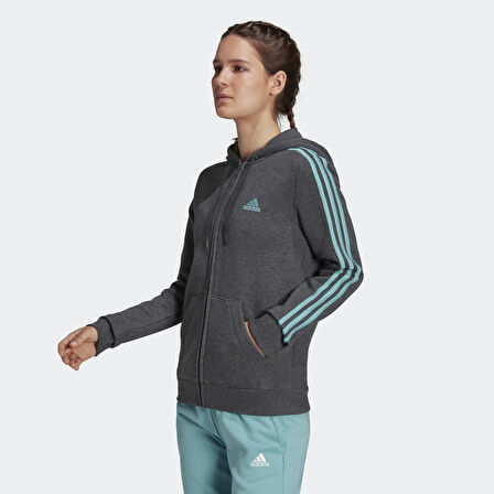 adidas H07837 W 3S FL FZ HD Kadın Kapüşonlu Sweatshirt