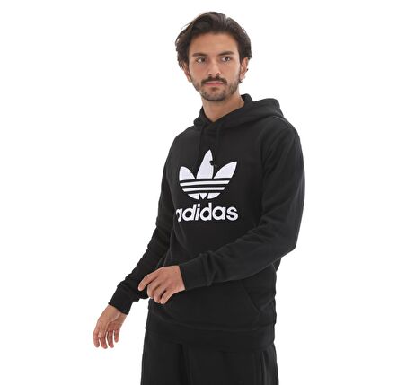 H06667-E adidas Trefoıl Hoody Erkek Sweatshirt Siyah