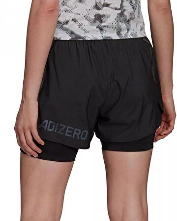 Adidas H31150 Adizero 2IN1 Kadın Spor Şort