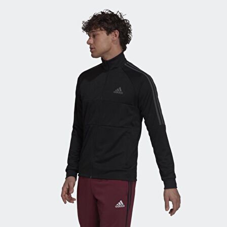 adidas Siyah - Gri Erkek Zip Ceket GT8803 M SERENO TJ