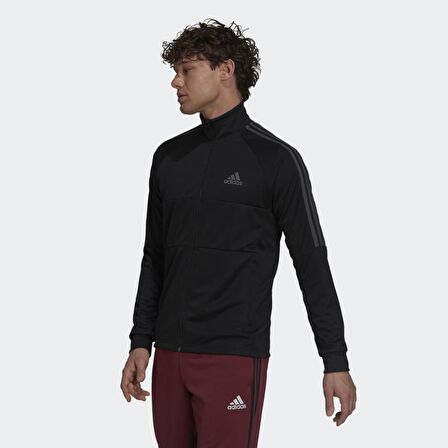 adidas Siyah - Gri Erkek Zip Ceket GT8803 M SERENO TJ