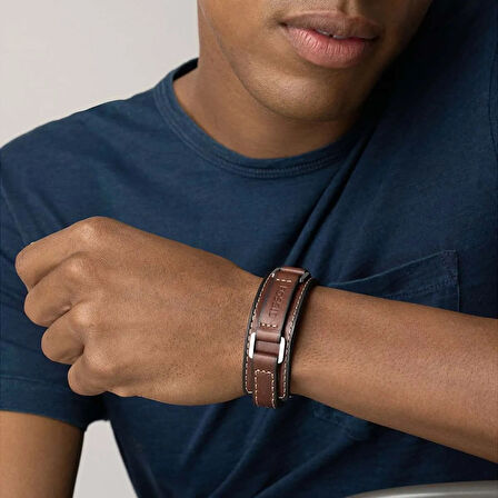 Fossil Jf04941-040 Erkek Deri Bileklik