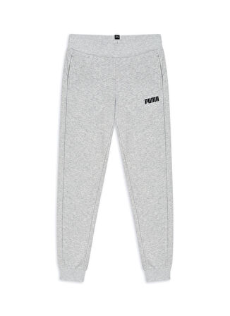 Puma Gri Kız Çocuk Lastikli Uzun Düz Eşofman Altı 84759202 Girls ESS Sweat Pants FL c