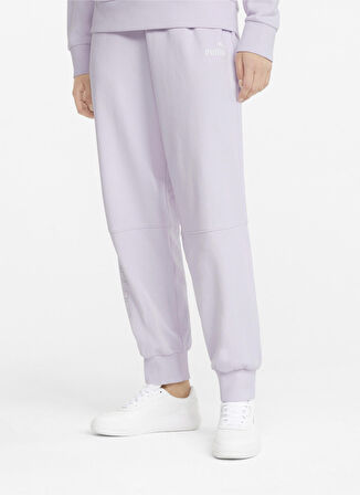 Puma Regular Fit Mor Kadın Eşofman Altı 84883073 Puma Power Colorblck Pants