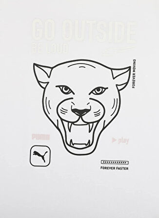 Puma Beyaz Erkek Çocuk T-Shirt 84696402 PLAY UV Graphic Tee