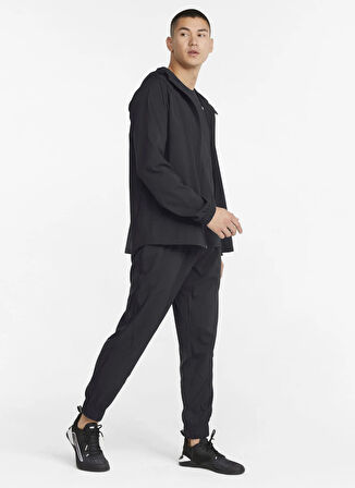 52153201 TRAIN VENT WOVEN JACKET Pu Siyah Kapüşonlu Regular Fit Erkek Zip Ceket