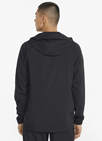 52153201 TRAIN VENT WOVEN JACKET Pu Siyah Kapüşonlu Regular Fit Erkek Zip Ceket