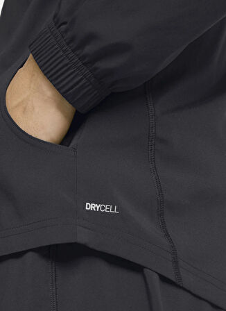 52153201 TRAIN VENT WOVEN JACKET Pu Siyah Kapüşonlu Regular Fit Erkek Zip Ceket