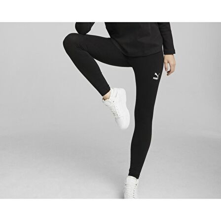 535612-01 Puma Classics High Waist Leggings Kadın Eşofman Alt BLACK