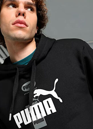 Siyah Kadın Kapüşon Yaka Normal Kalıp Sweatshirt 67000901 Puma Power Graphic Hoodie