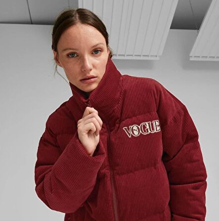 Puma X Vogue Puffer Jacket Kadın MONT Bordo 53669622