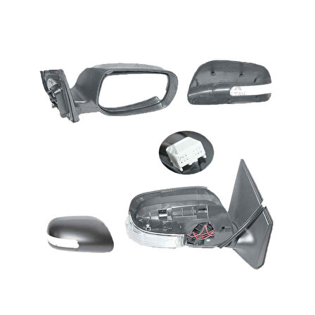 AYNA DIŞ DİKİZ COROLLA 10-13 ELEKTRİKLİ SİNYALLİ OTOMATİK KATLANIR SAĞ 7 FİŞLİ