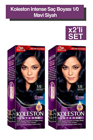 Koleston Intense Saç Boyası 1/0 Mavi Siyah 2x