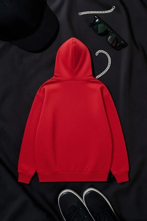 New York Baskılı Oversize Sweatshirt
