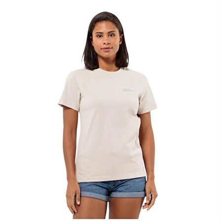 Jack Wolfskin Essential W Kadin Beyaz T-Shirt