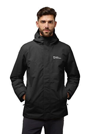 Jack Wolfskin Altenberg 3IN1 JKT M Erkek Outdoor Ceket A61864-6000 Black