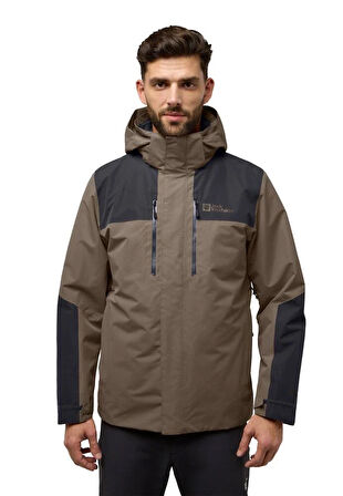 Jack Wolfskin Jasper 3IN1 JKT M Erkek Outdoor Ceket A61858-5719 Cold Coffee