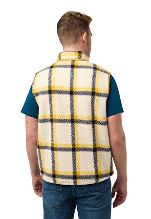 Jack Wolfskin Felslicht Check Vest M Erkek Yelek A60061-A0028 Panna Cotta