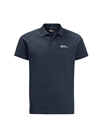 Jack Wolfskin 1809301TRESSENTIAL POLO M Lacivert Regular Fit Düz Erkek Polo T-Shirt