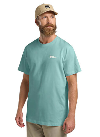 Jack Wolfskin 1808382TRESSENTIAL T M Yeşil Bisiklet Yaka Regular Fit Düz Erkek T-Shirt