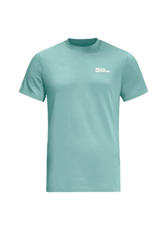 Jack Wolfskin 1808382TRESSENTIAL T M Yeşil Bisiklet Yaka Regular Fit Düz Erkek T-Shirt