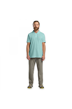Jack Wolfskin 1809301Tr Essential Polo M Açık Yeşil Erkek T-Shirt