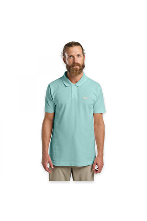 Jack Wolfskin 1809301Tr Essential Polo M Açık Yeşil Erkek T-Shirt