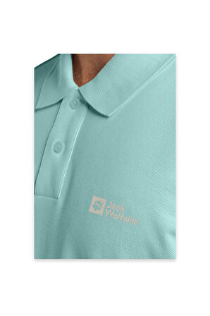 Jack Wolfskin 1809301Tr Essential Polo M Açık Yeşil Erkek T-Shirt