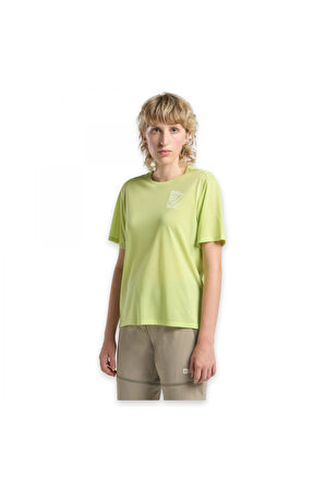 Jack Wolfskin A63953 Vonnan Graphic T W Açık Yeşil Kadın T-Shirt