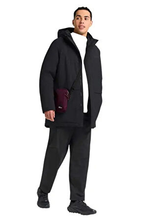 Jack Wolfskin A65022_6000-COLD C Siyah Düz Erkek Mont