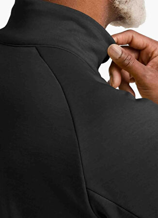 Jack Wolfskin A65274_6000-PEAK DISTRICT FZ M Siyah Dik Yaka Normal Düz Erkek Polar Sweatshırt