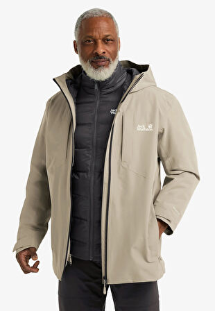 Jack Wolfskın Icecape 3ın1 Down Jkt M Rds Erkek Linen Outdoor Ceketi A65265-5940