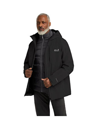 Jack Wolfskın Icecape 3ın1 Down Jkt M Rds Erkek Black Outdoor Ceketi A65265-6000