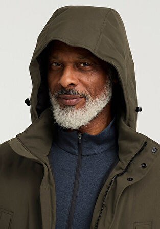 Jack Wolfskın Canyon Shıeld Parka M Erkek Obsidian Moss Outdoor Ceketi A65119-e0205