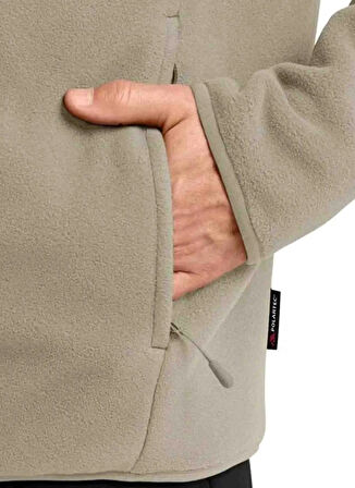 Jack Wolfskin A65447_5940-BIG SKY HZ M Bej Normal Düz Erkek Polar Sweatshırt