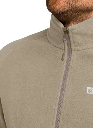 Jack Wolfskin A65447_5940-BIG SKY HZ M Bej Normal Düz Erkek Polar Sweatshırt